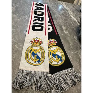 Real Madrid Futbol Soccer 60" Scarf Black White Pink